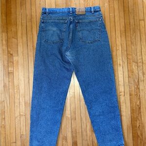 VTG 90's Levi’s 550 Relaxed Fit Jeans Made in USA Black Care Tag Sz. 38x32